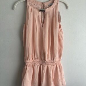 Peach Sleeveless Blouse